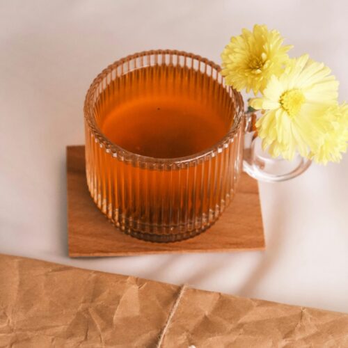 Taza de vidrio "Ambar Groove"